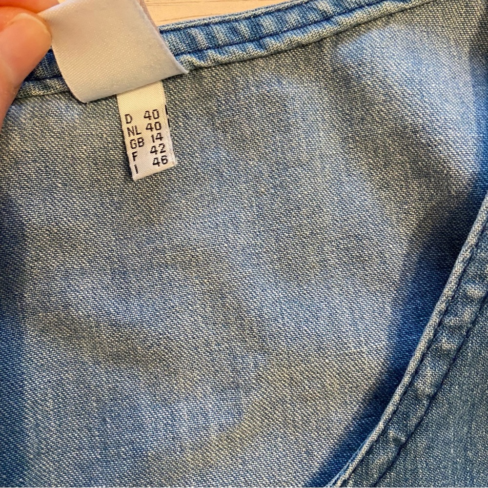 Vintage Denim 100% Cotton Maxi Dress by Miss Astor Women’s Size Medium to Large - Picture 7 of 8